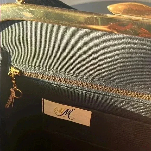 VINTAGE MORRIS MOSKOWITZ DESIGNER WOVEN HANDBAG - Picture 3 of 9